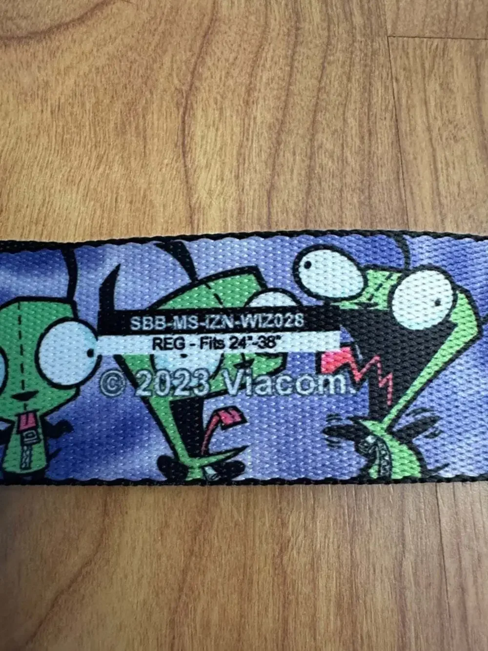 Invader Zim GIR Seatbelt Belt Nickelodeon Adjustable Purple Cartoon Buckle